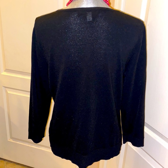 ONLY ONE! Cable & Gauge Tuxedo Ruffle Cardigan Sweater - Picture 11 of 15